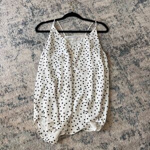 LOFT White and Black Star Print Women's Top